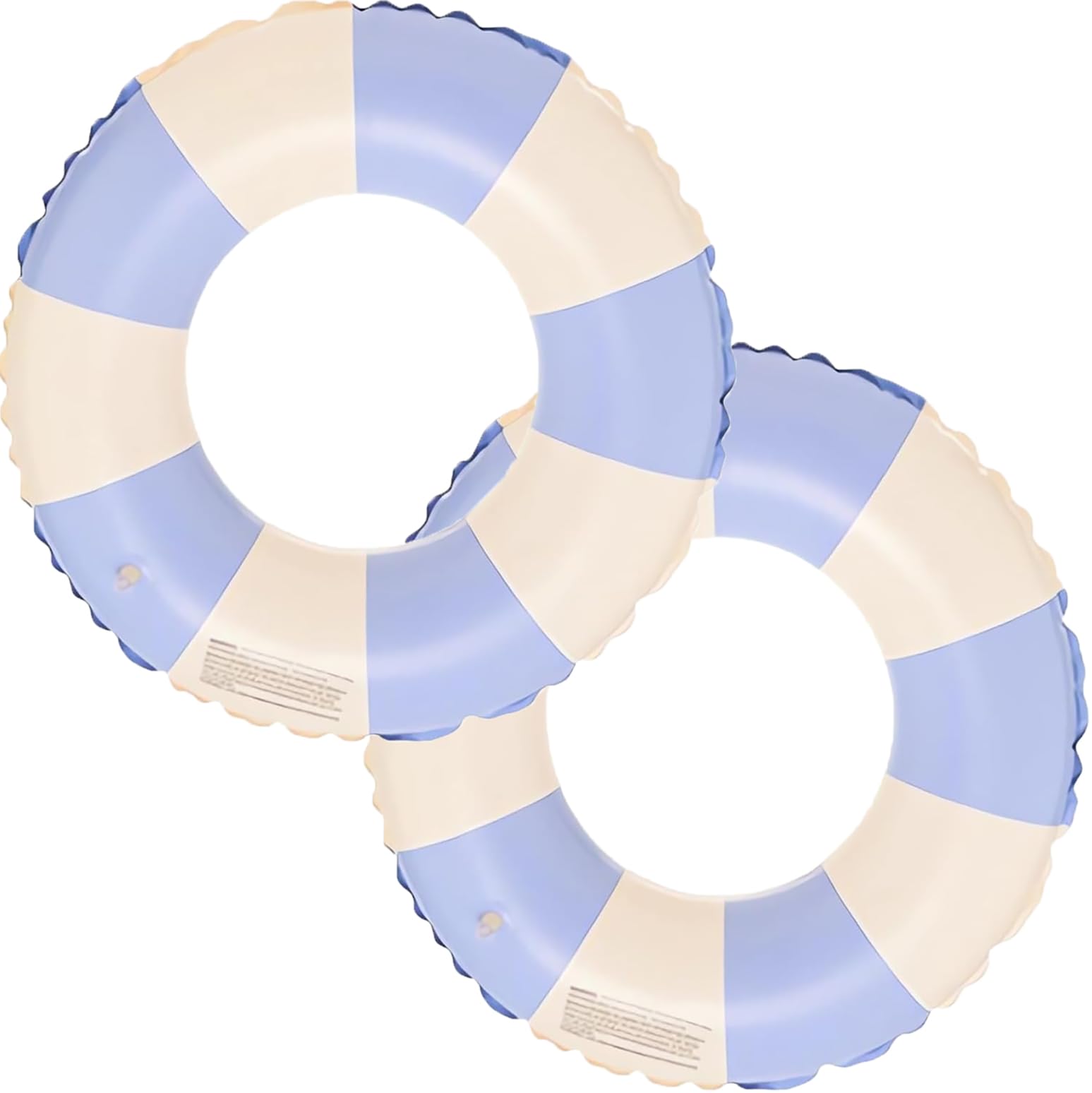 2 x Swimming Ring, Air Mattress Swimming Hoop, Inflatable Pool Inflatable Swimming Hoop for Children and Teenagers, Summer Swimming Party (Blue)