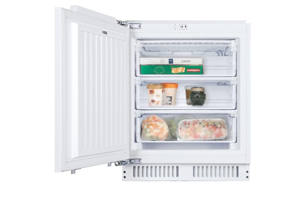 Candy CUS68EW - Congelatore verticale, incasso, 95 Litri, congelamento 4,5 kg/24h, Classe energetica E