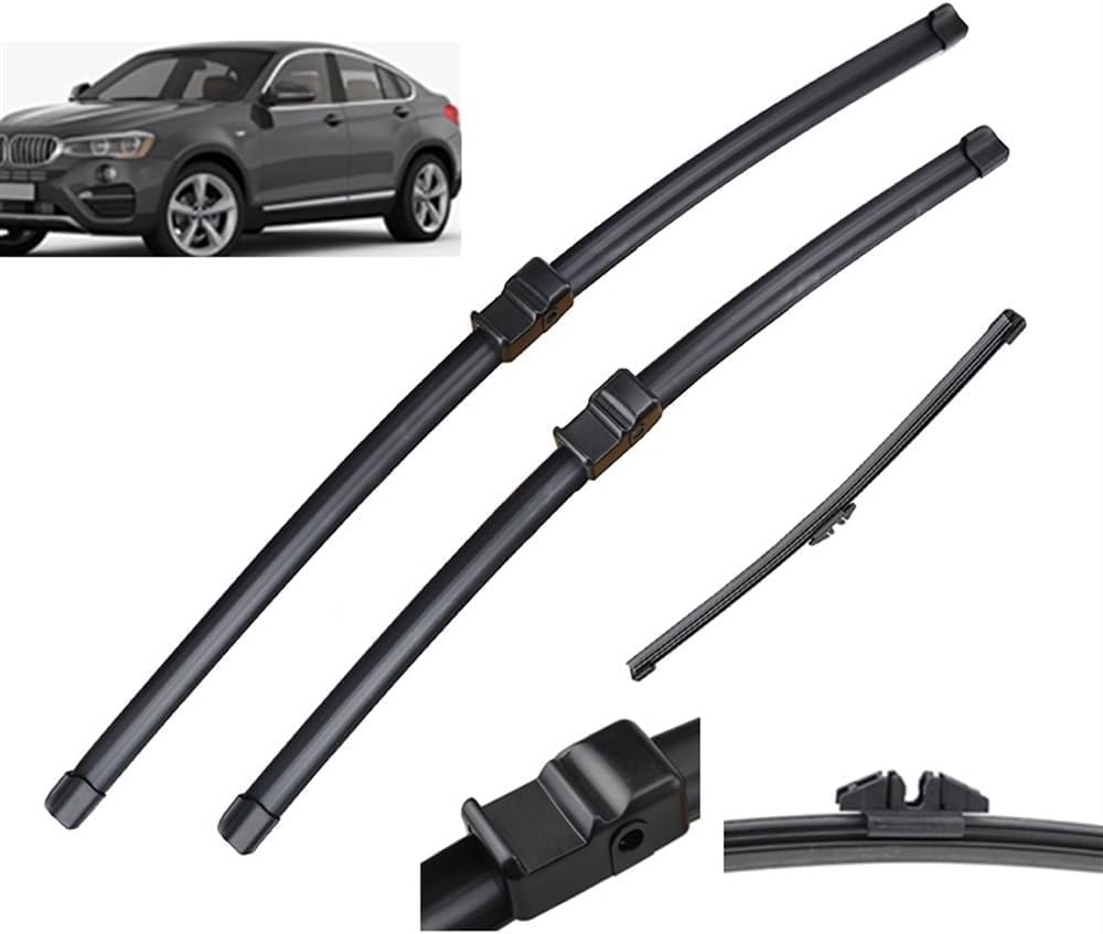ZhangXD Front Windscreen Wipers For BMW X3 F25 2010-2017, Windshield Window Brush Front Wiper Blades All-Weather Replacement Set Easy Installation