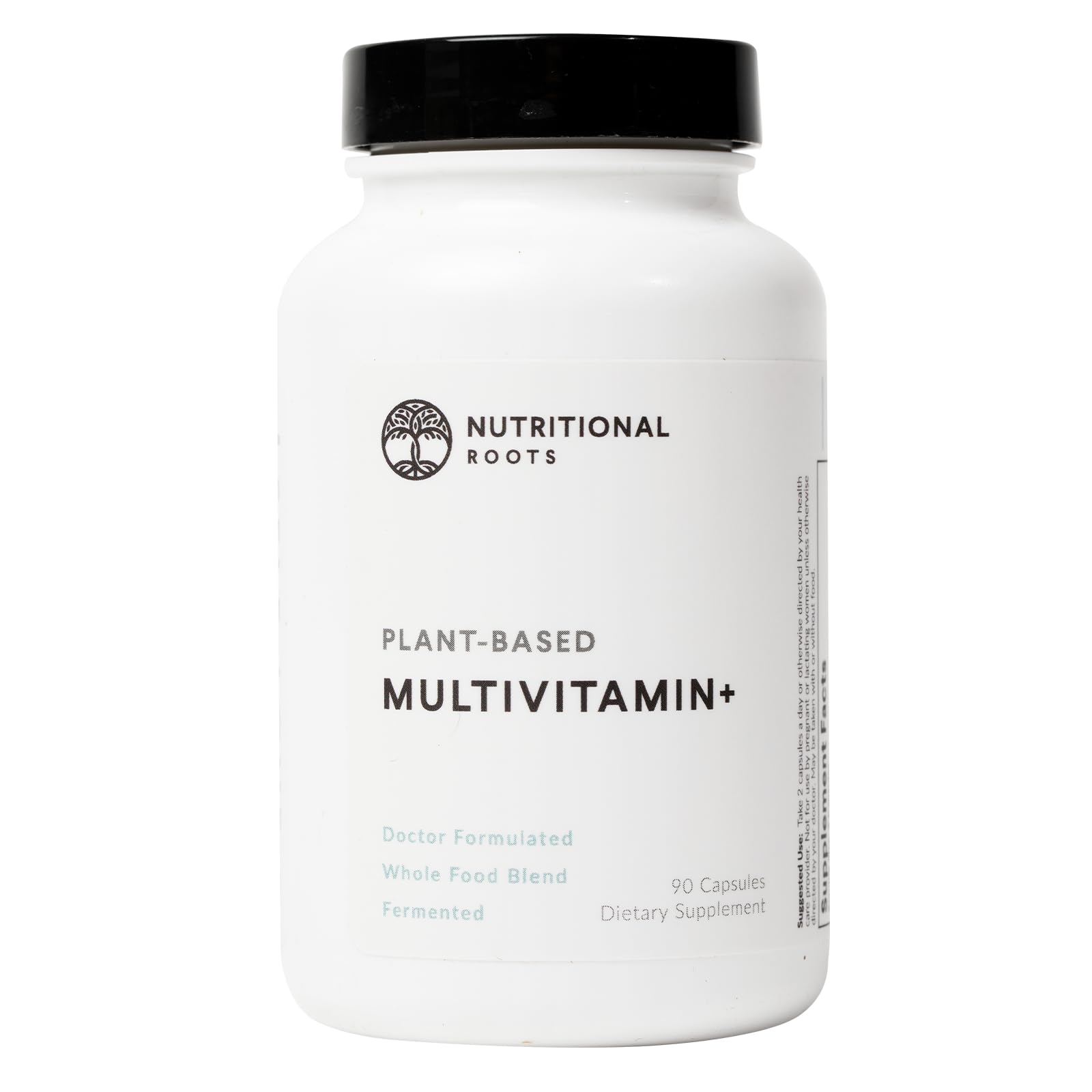 Nutritional Roots Multivitamin+, Award-Winning Plant-Based (Vegan) Multivitamin, Organic Vegetables & Herbs, Fermented Vitamins, Probiotics, Doctor's Choice, 45 Servings
