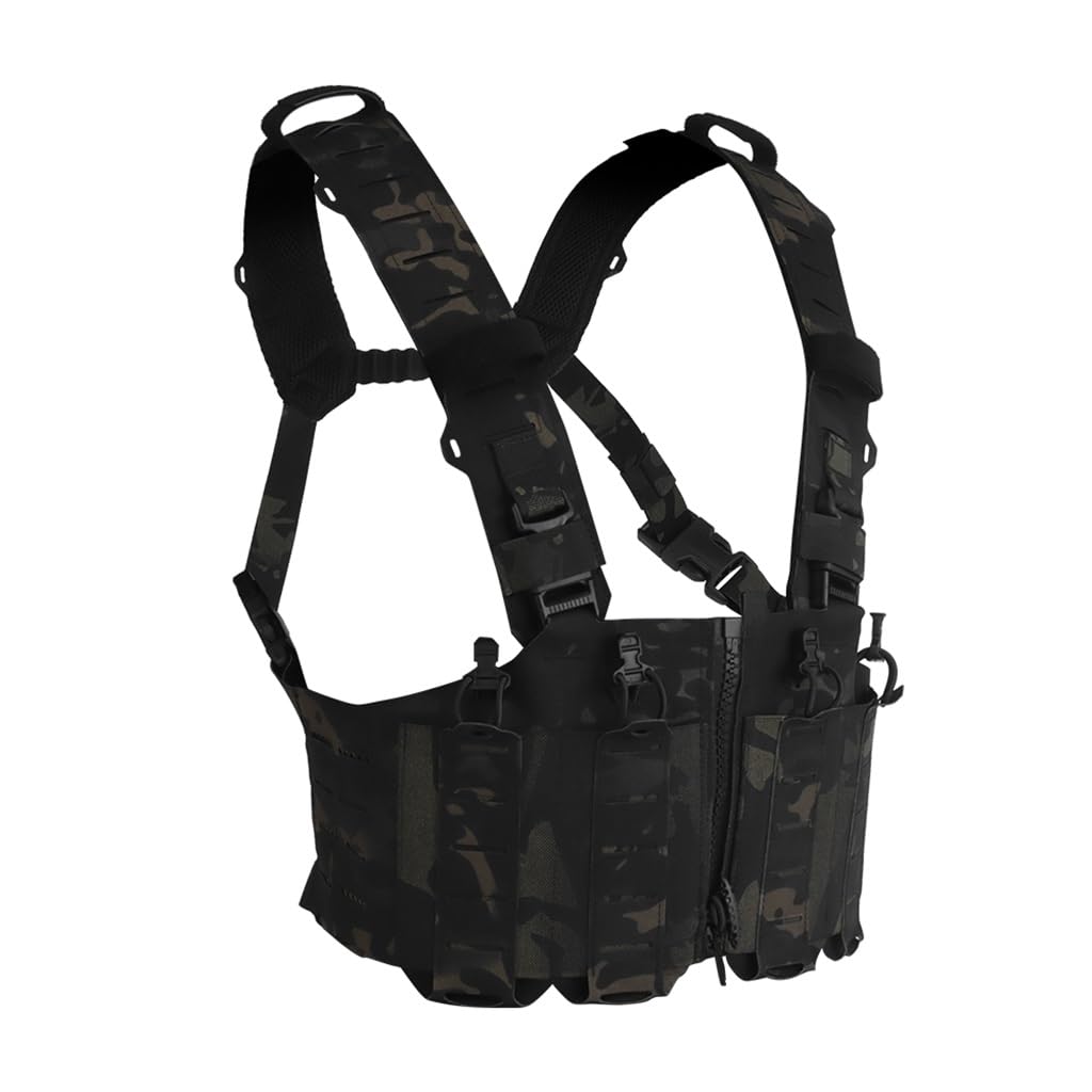 Gilet tactique léger Molle avec sangle H réglable pour équipement chasse et airsoft BCP