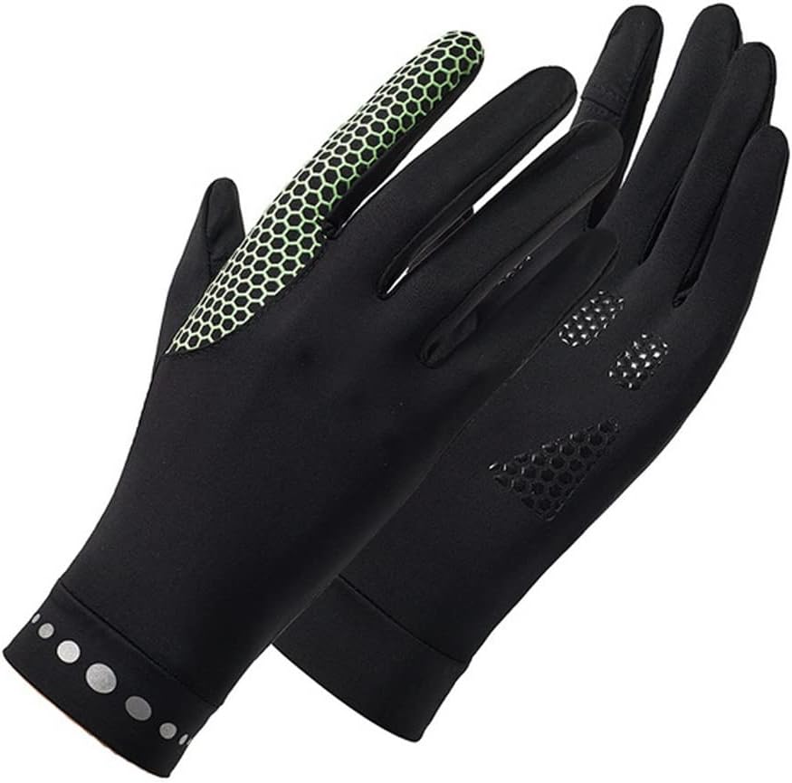 Sun Protection Gloves Women's Spring and Outdoor Riding ice Silk Fingerless Cool Feeling Men