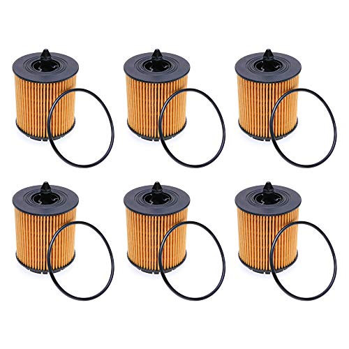 iFJF PF457GO Oil Filter Element Replacement for Buick Regal 2.4L 2011-2017 Chevy CobaltÂ 2.2L 2005-2010 GMC Terrain 2.4L 2010-2017 Replaces 19260345 PF2244G PF456G(Set of 6)
