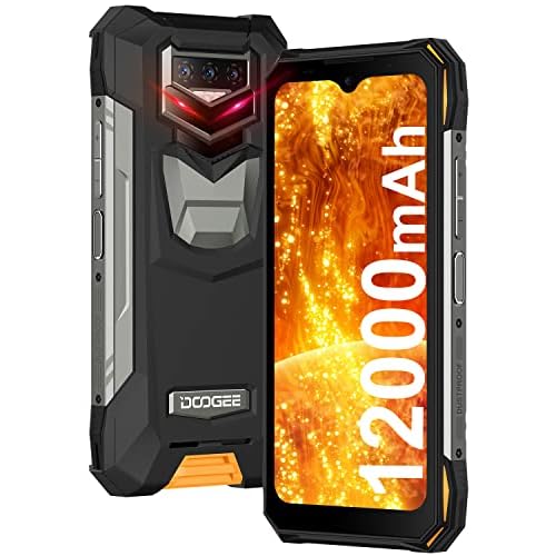 DOOGEE S89 PRO Outdoor Handy Android 12, 8GB+256GB, 12000mAh Outdoor Smartphone Ohne Vertrag, 20MP Nachtsicht 64MP Triple Kamera, 65W Schnellladung, 6.3'' FHD+ 4G Dual SIM, NFC,Orange
