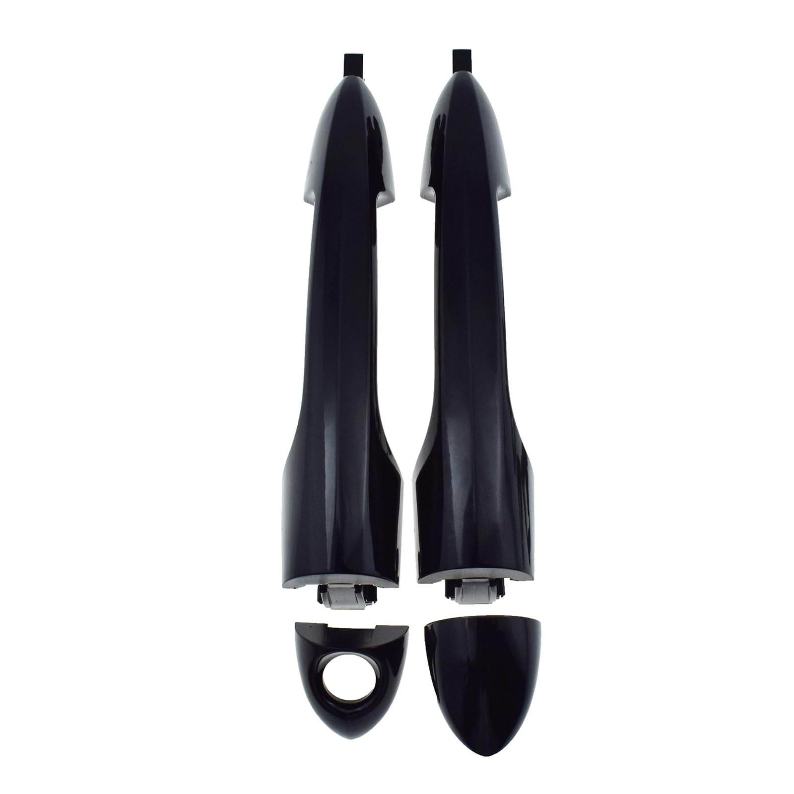 Aphkqost Car Door Handle Outer for Alfa for Romeo 147 for Giulietta for Mito 2008 2009-2020 Black Front Rear Left Exterior Door Handles 156145296 156145295(2PC Front)