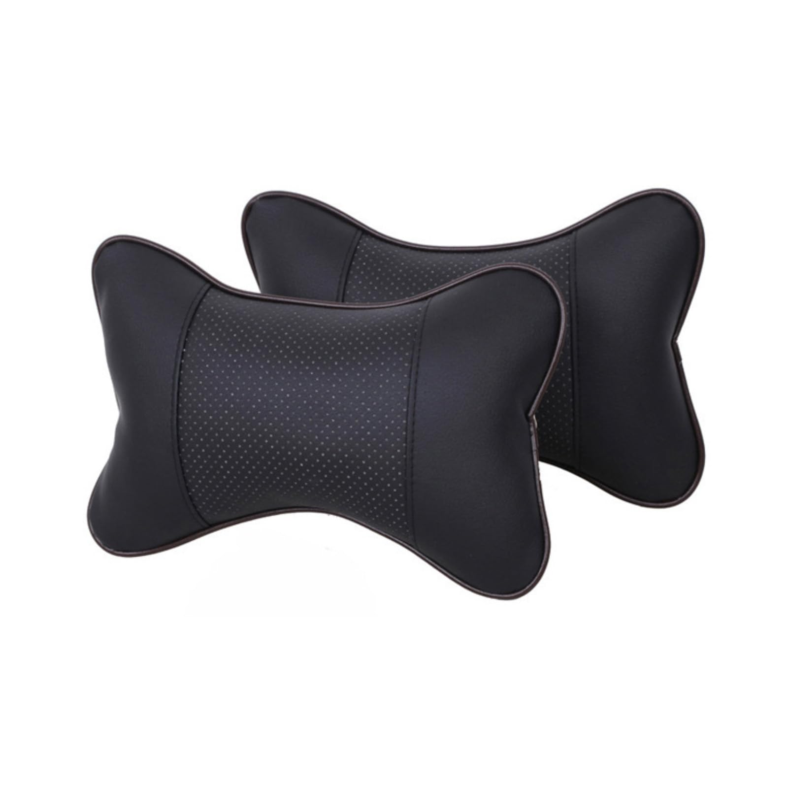 RWQZEOJO For Suzuki Vitara Across Ciaz Alto SX4 Liana Car Neck Pillow, 2 Pack Breathable Leather Car Headrest Cushion, Seat headrestErgonomic Bone Curved Neck Support for Driving,A