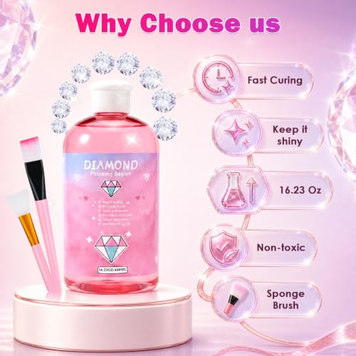 Image of 16OZ Diamond Painting Sealer Protectant Brightener, Diamond Art Glue