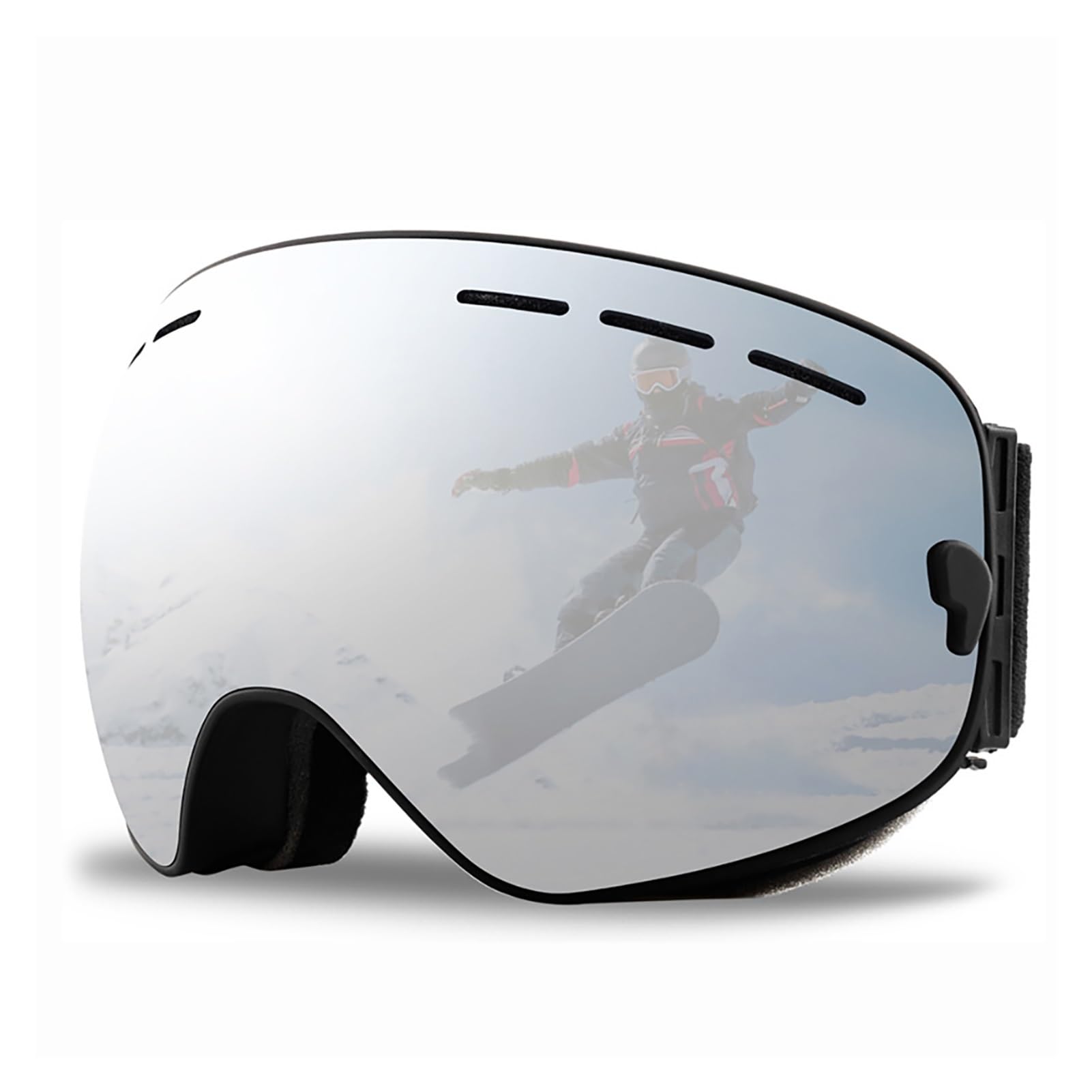 Gafas de esquí 1/2/3P Gafas de esquí duraderas - Gafas de montañismo de arena Gafas - Gafas de esquí antiniebla - Gafas de radiación - Gafas de viento para exteriores (Color: 12 2 piezas) (30)