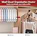 Latoxcaa Space Saving Hangers 20Pcs, Upgrade 40Lb(Max) Heavy Duty Hanger Hooks Space Saver Hangers, Ganchos para Colgar Ropa for Hanger Organizer, Black