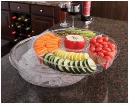 Clear 2pc Appetizer Server with Ice Tray