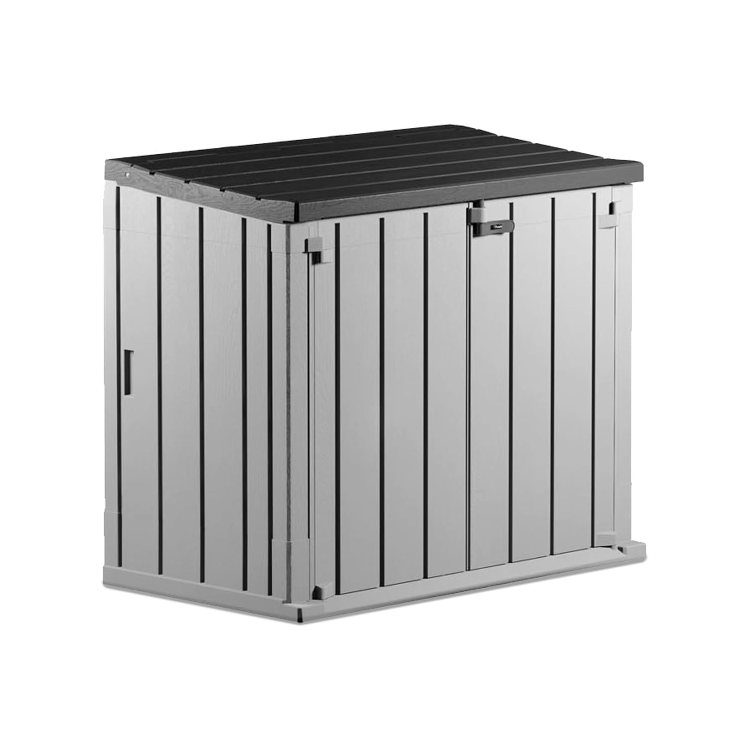 Avilia Cassa Multiuso Portaoggetti da Esterno a 2 Ante - Baule Porta Attrezzi in Plastica, Resistente alle Intemperie, 1270L, 145x85x124.5cm, Grigio