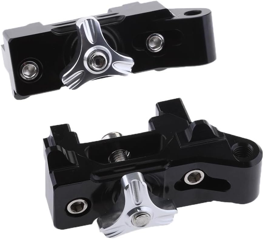 Generic Pair CNC Aluminum Motorcycle Rear Axle Spindle Chain Adjuster Tensioners Blocks Kit for Yama' MT07 MT-07 2013-2018 FZ 07 FZ-07 2015-2018 Accessories (Black)