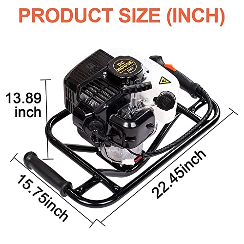 Dc House ED52610 52Cc 1800W Gas Powered Earth Auger Epa Certified Post Hole Digger thumb #7