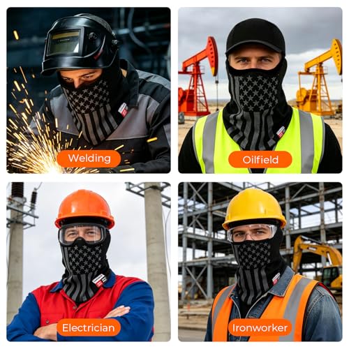 Image of FR Balaclava Face Mask Flame Resistant Balaclava FR Mask for Men Arc Rated NFPA2112 CAT2 Cover Hood for Welding