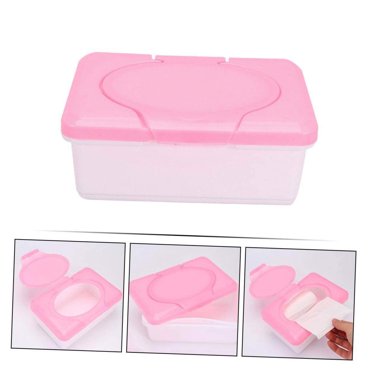 Alipis 5pièces Distributeur De Lingettes Réutilisable Boîte à Mouchoirs Portable avec Couvercle pour Organiser Lingettes Humides Voyage