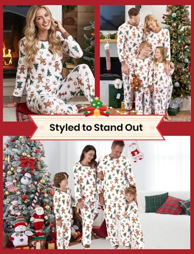 PATPAT Christmas Family Matching Pajama Sets Includes Christmas Socks - Perfect for Family Photos & Holiday Celebrations3