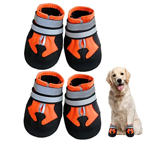 Yonphy Chaussures pour Chiens, Bottes de Protection pour Chien, Chaussure Chien Antidérapant avec Velcro Réfléchissantes Inusable (XL) Cover