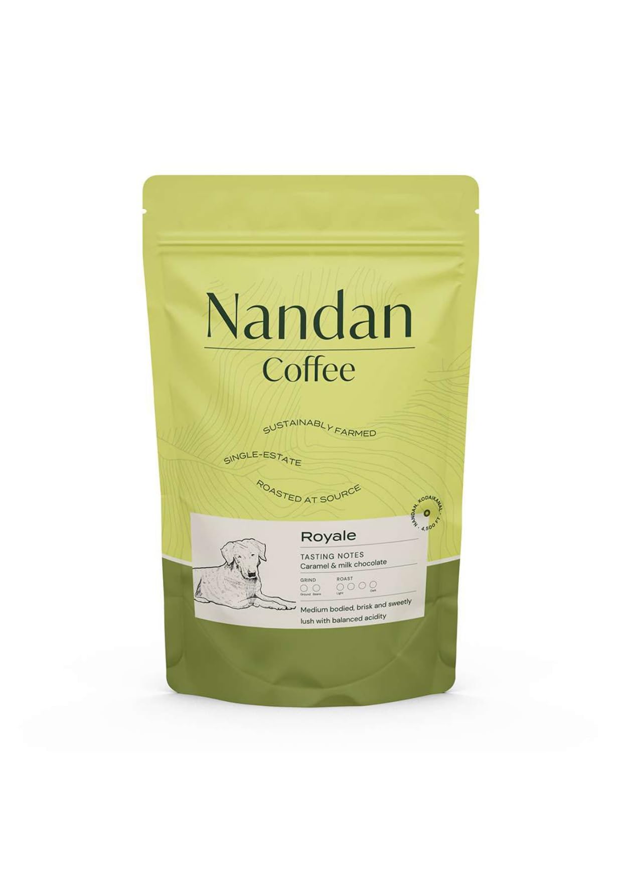 Nandan Coffee Organic Roasters Royale Medium Roast Arabica Blend Coffee Beans 250 g, Whole Beans-image-14