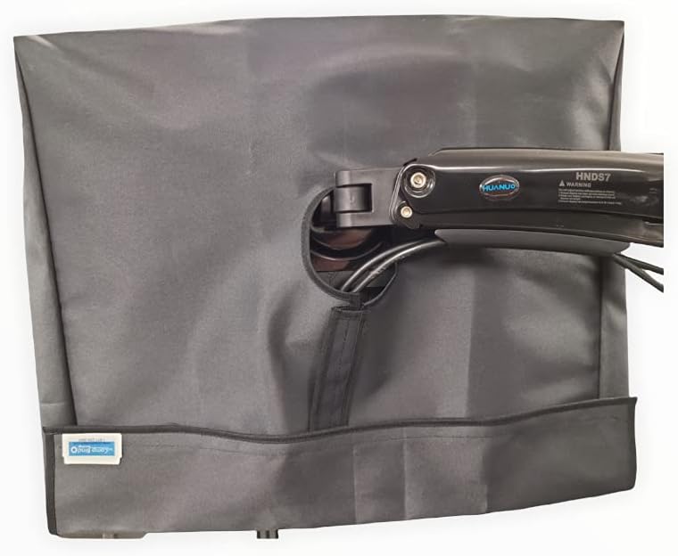 Comp Bind Technology Cover Compatible with Dell 27'' FHD Monitor S2721HSX (Center Cutout for Monitor Swing arm) Front Clear Transparent Marine Black Cover Dimensions 24.5''W X 2.2''D X 14.6''H