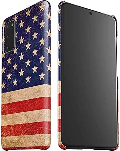 Skinit Lite Phone Case Compatible with Galaxy S20 - Officially Licensed Distressed American Flag Design
