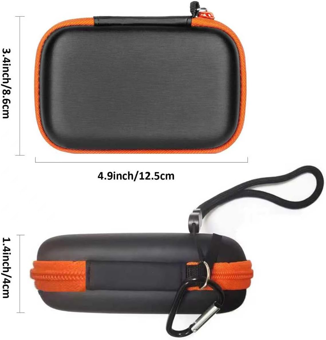 Hard Case for SanDisk Extreme Pro/SanDisk Extreme Portable External SSD 500GB 1TB 2TB, Travel Case Protective Cover Storage Bag, for Samsung T7 Shield (Bag+Cable 2-Pack)