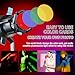 BEIYANG Bowens Mount Projector Attachment with 4 Color Filters and 20 Gobos, Spotlight Conical Optical Snoot kit for Flash Speedlite, Monolight Portraits, Compatible with Aputure Amaran, Godox SL60
