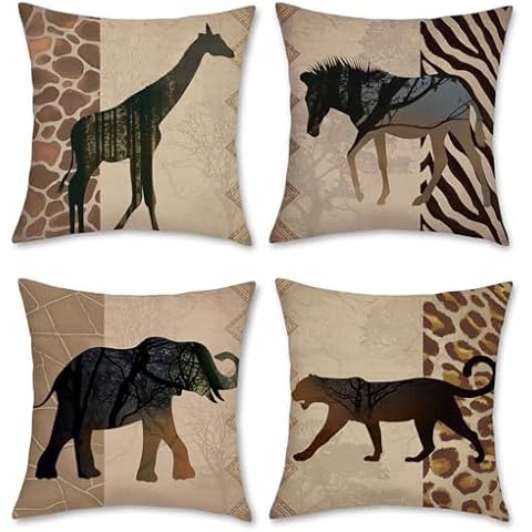 Housse de Coussin Animaux Bonhause 45x45 cm Cover