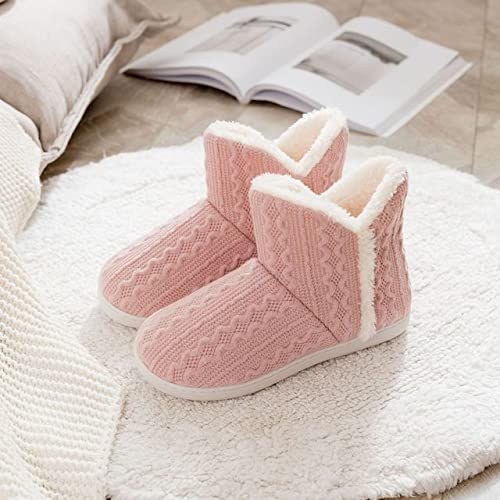 Naughtyangel Women's Slippers boots Indoor Outdoor Fuzzy Lining Warm Soft Booties Bedroom shoes，Fluffy Plush Winter Comfy House Slippers2