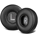 SOULWIT イヤーパッド 70MM for Sony WH-CH500/CH510/CH520,MDR-ZX100/ZX110/ZX110NC/ZX220/XB200/ZX300/ZX330BT,MDR-V100/V150/V200/V250/V300/V400,DR-BT101/ZX102DPVなど 用 イヤークッション プロテインレザー 交換パッド ブラック