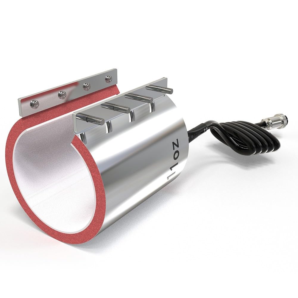 Prensa térmica de silicona para máquina de impresión de tazas, resistente a altas temperaturas (-17.8-204.4 °C), 250-500 W, 230 × 115 mm, mecanizado CNC