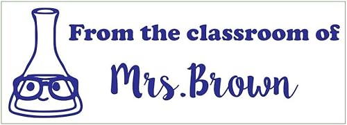 Sello de profesores - de The Classroom of - Sello personalizado - Este libro pertenece a - Sello de aula - Sello de goma personalizado.