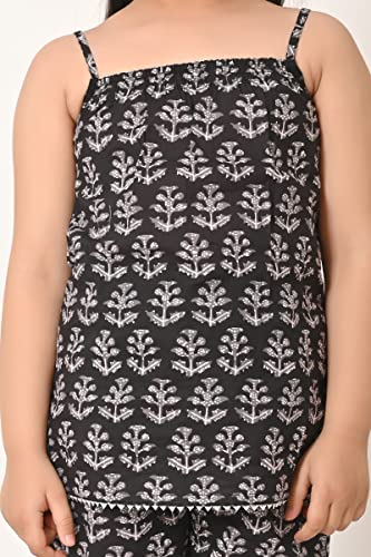Image of Printed Cotton Sharara Set for Kids, Traditional Dresses Set for Baby, Ethnic Outfits for Girls, Sleeveless Kurti Set