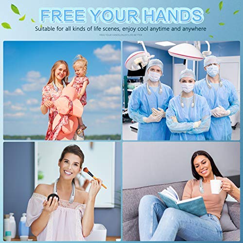 Dglk The Portable Neck Fan From Popular Earphone Design,The Leafless Neck Fan Perfect For Personal Fan,With Features,Like Usb Mini Fan, Ultra-Quiet, Battery Powered Fan, Suitable For Outdoor Sports #TOP6