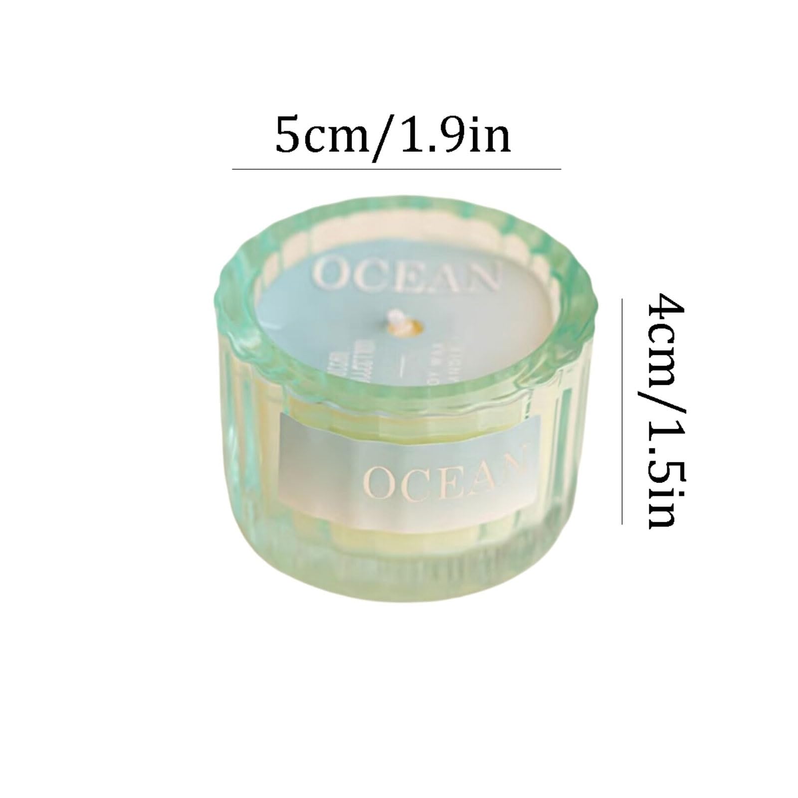Exquisito Velas de cristal hechas con cera de soja y aceites esenciales, minijuego de velas perfumadas redondas for vacaciones en casa, relajación y Spa, 4 Uds. meloso(Grapes)