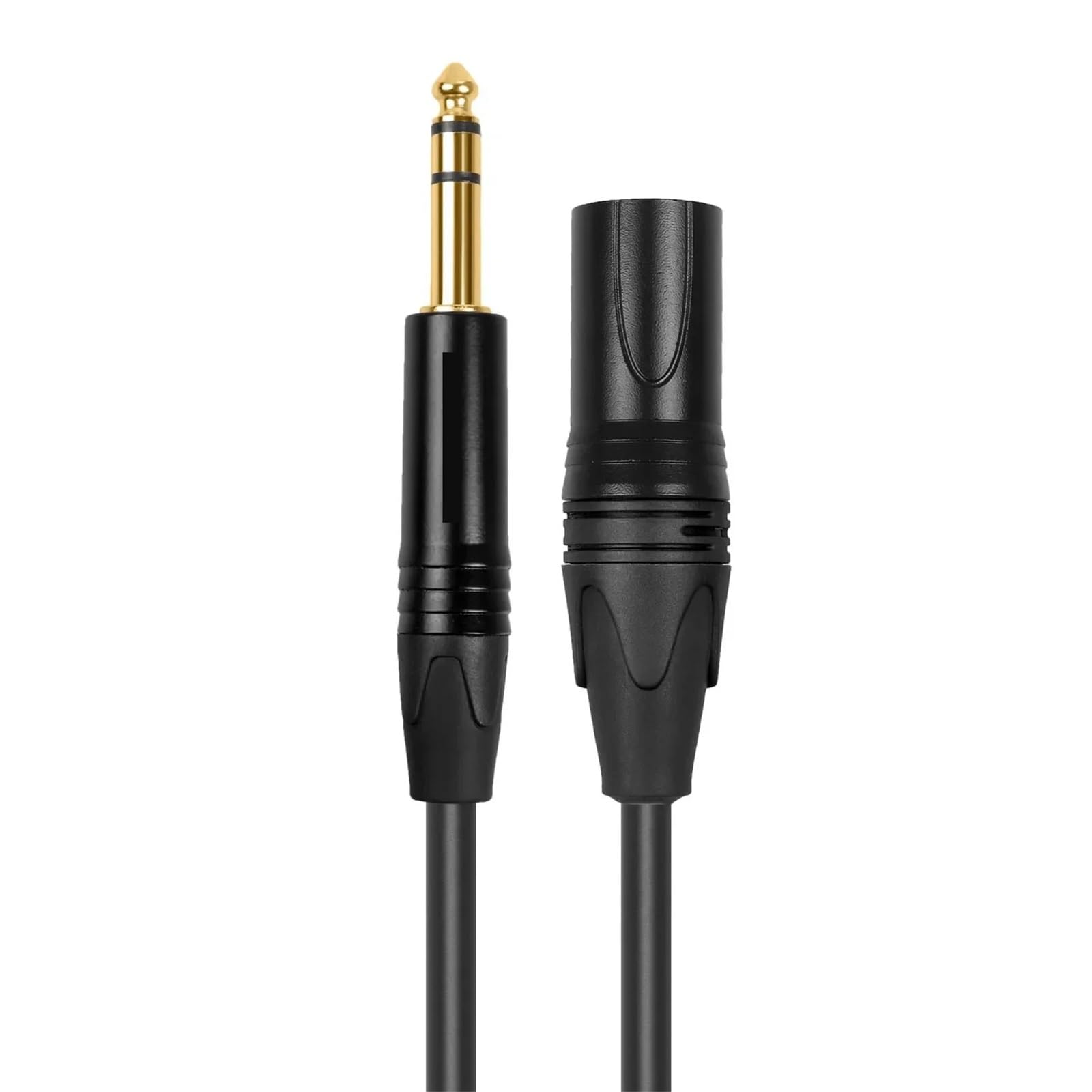 Kabel mikrofonowy XLR 3-pinowy do gniazda 6,5 mm TRS męski na męski XLR kabel pomocniczy do mikrofonu TRS (czarny, 3 metry)