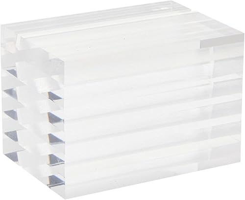 Miniatura 6 de Okuna Outpost Soportes transparentes para números de mesa para bodas, letreros acrílicos para tarjetas de lugar (paquete de 6)