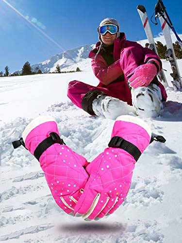 image for SATINIOR Women Winter Ski Gloves Waterproof Windproof Snow Gloves Warm