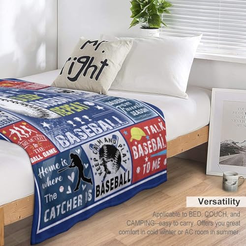 Couverture de baseball plaid confortable pour lit et canapé de salon - 5