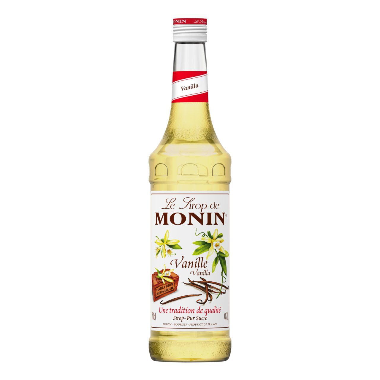 MONIN Premium Vanilla Syrup 700ml for Coffee and Cocktails. Vegan-Friendly, Allergen-Free, 100% Natural Flavours and Colourings
