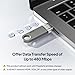 Elebase for New iPhone 17 17e Pro Max Car Charger,USB to USB C Adapter 4 Pack,Type C Female to A Male Converter for Apple Air 16 15 14 Plus,Apple Watch 11 10 9,Airpods 4 3,iPad 8 Mini 6 7,Samsung S26