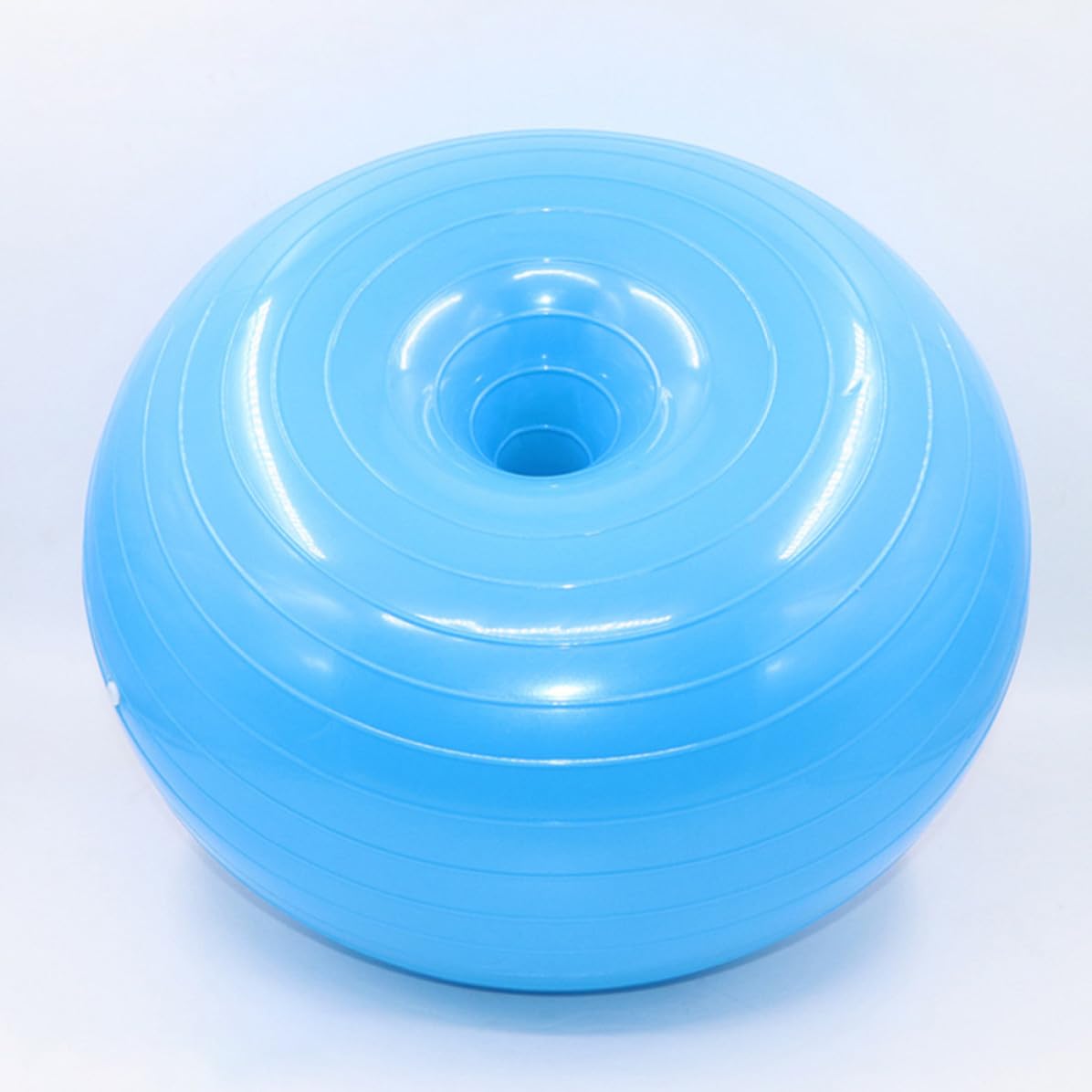 GALPADA Donut Gymnastikball aus PVC, Blau, mit Luftpumpe