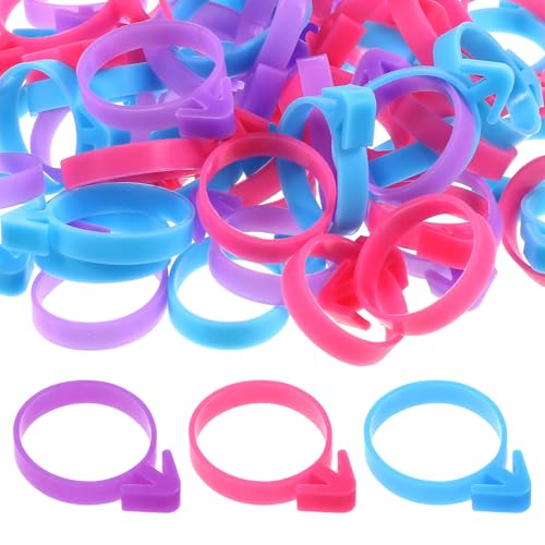 Piping Bag Ties 60 PCS Pastry Bag Ties Silicone Icing/Piping/Pastry/Frosting Bag-Ties Includes 3 Color Reusable Piping Bags Clips for Cupcakes Cookies and Pastry Seal