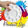 FANDAMEI 20 PCS Round Plastic Paint Tray Palettes, Paint Palette Tray, Painting Supplies for Kids & Adults, Paint Pallets, Painting Palette with 10 Wells, for Art Painting or DIY #2