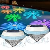 AVCXEC 2 PCS Iluminación de Piscina Flotante, Lámpara Solar Flotante Que Cambia de 7 Color, Luz Solar LED Piscina Flotante, Luces Flotantes para Piscina, para Piscina, Fiesta, Estanque