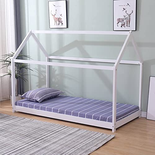 Price comparison product image Home Source House Single Bed Frame White