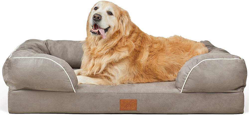 MePet 5" Mattress Orthopedic Memory Foam Dog Bed Lounge Sofa for Large Dog with Chew Proof 100% Suede Removable Cover Size 50"x 40"