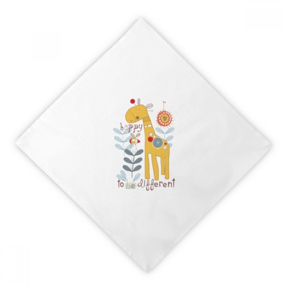 Servilletas de tela lavables y reutilizables de jirafa blanca para niños