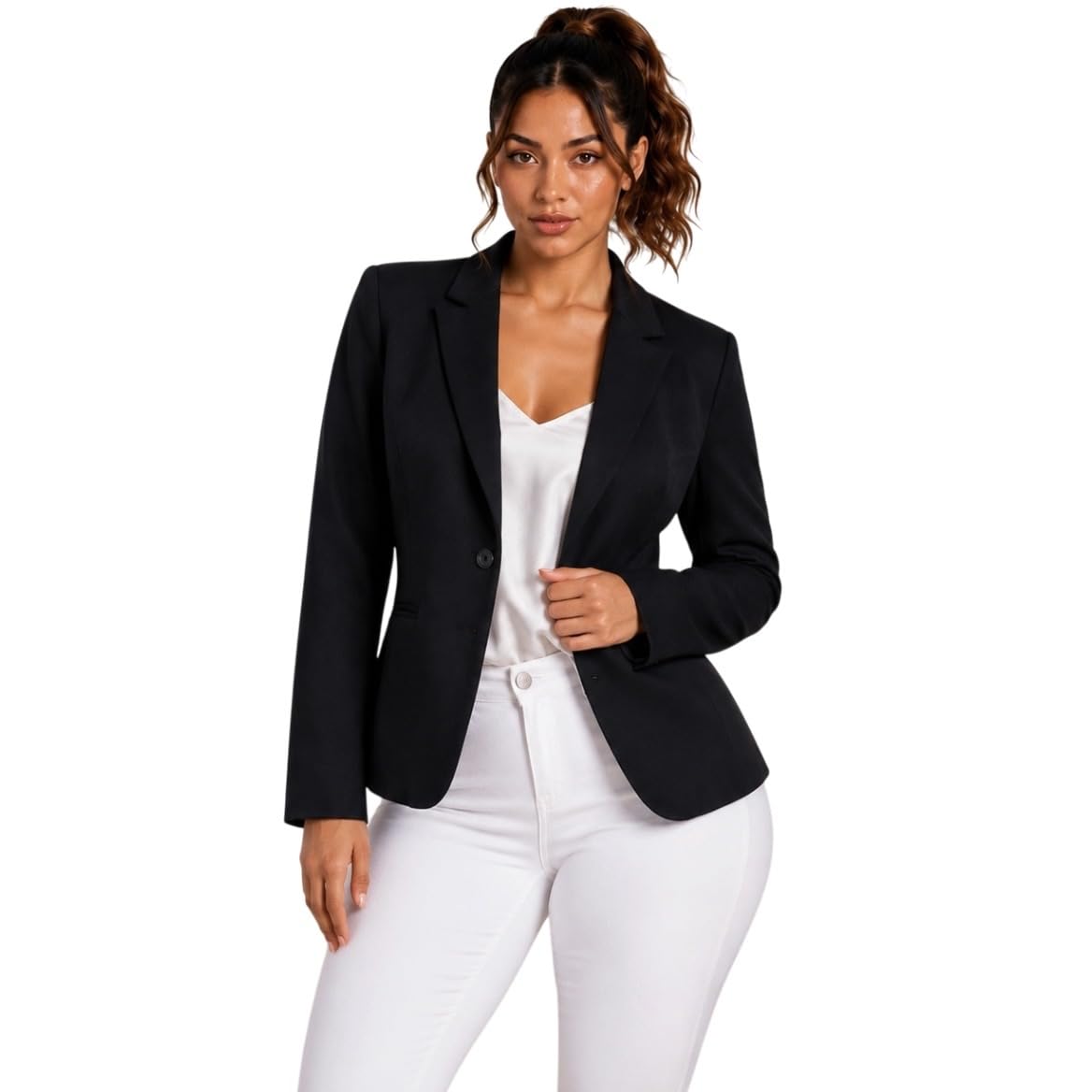 chandre Women's Formal Office Blazer, Business Jacket, Smart Fit Coat-picture-49