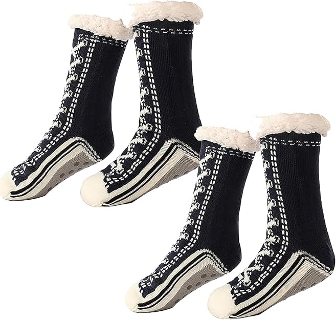 Ultra-thick Cashmere Slipper Home Socks, Winter Super Soft Warm Cozy Fuzzy Non Slip Slipper Floor Socks - Main Image