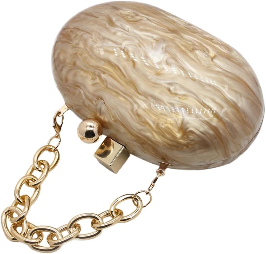 Women Acrylic Clutch Purse Marble Evening Bag Glitter Acrylic Shoulder Handbag Wedding Party Prom Trendy Purse